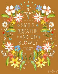 smile breath and go slowly